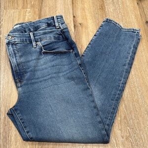Good American Women’s Blue Straight Leg Jeans Size 14/32